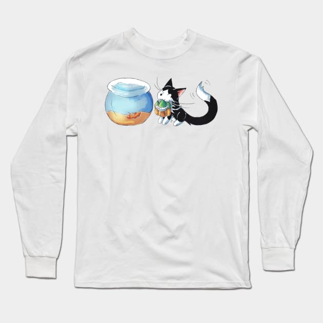 Welcome, Fishy! Long Sleeve T-Shirt by KristenOKeefeArt